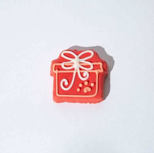 Red birthday gift cookie